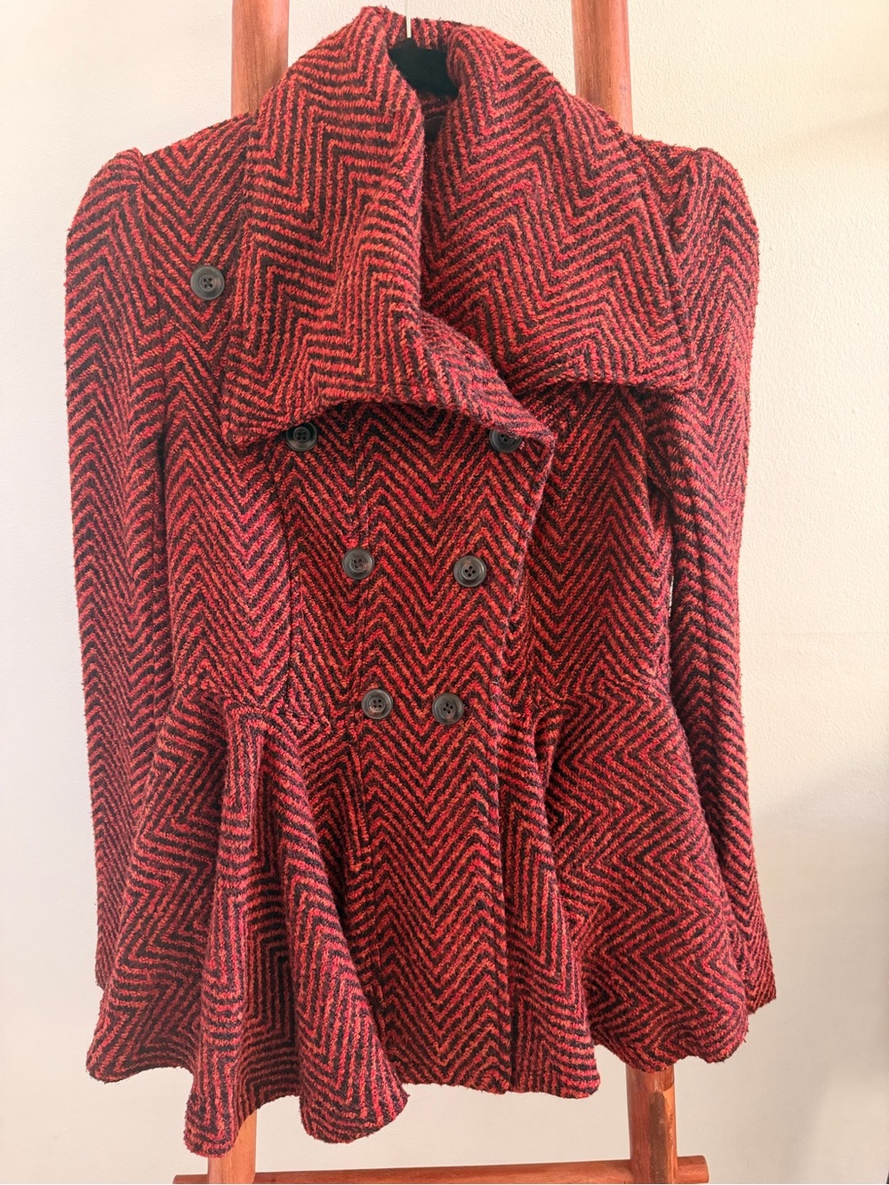 Vintage Free People Peplum Peacoat